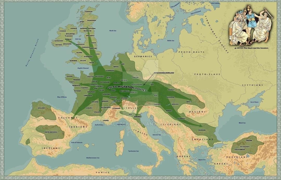 Кельтские маршруты миграции