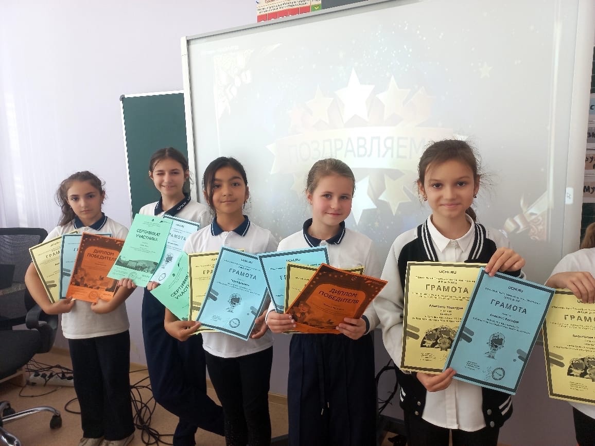 Успехи в 3 «Е» классе на Учи.ру