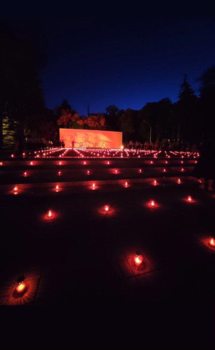 Ставрополь Огни памяти на мемориале Огонь вечной славы