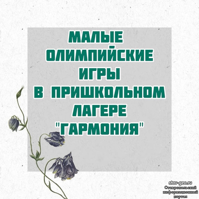 МБОУ СОШ №20 Михайловск, жилой район Гармония - Малые олимпийские игры в пришкольном лагере 