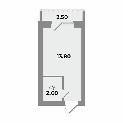 Студия 18.80 м²