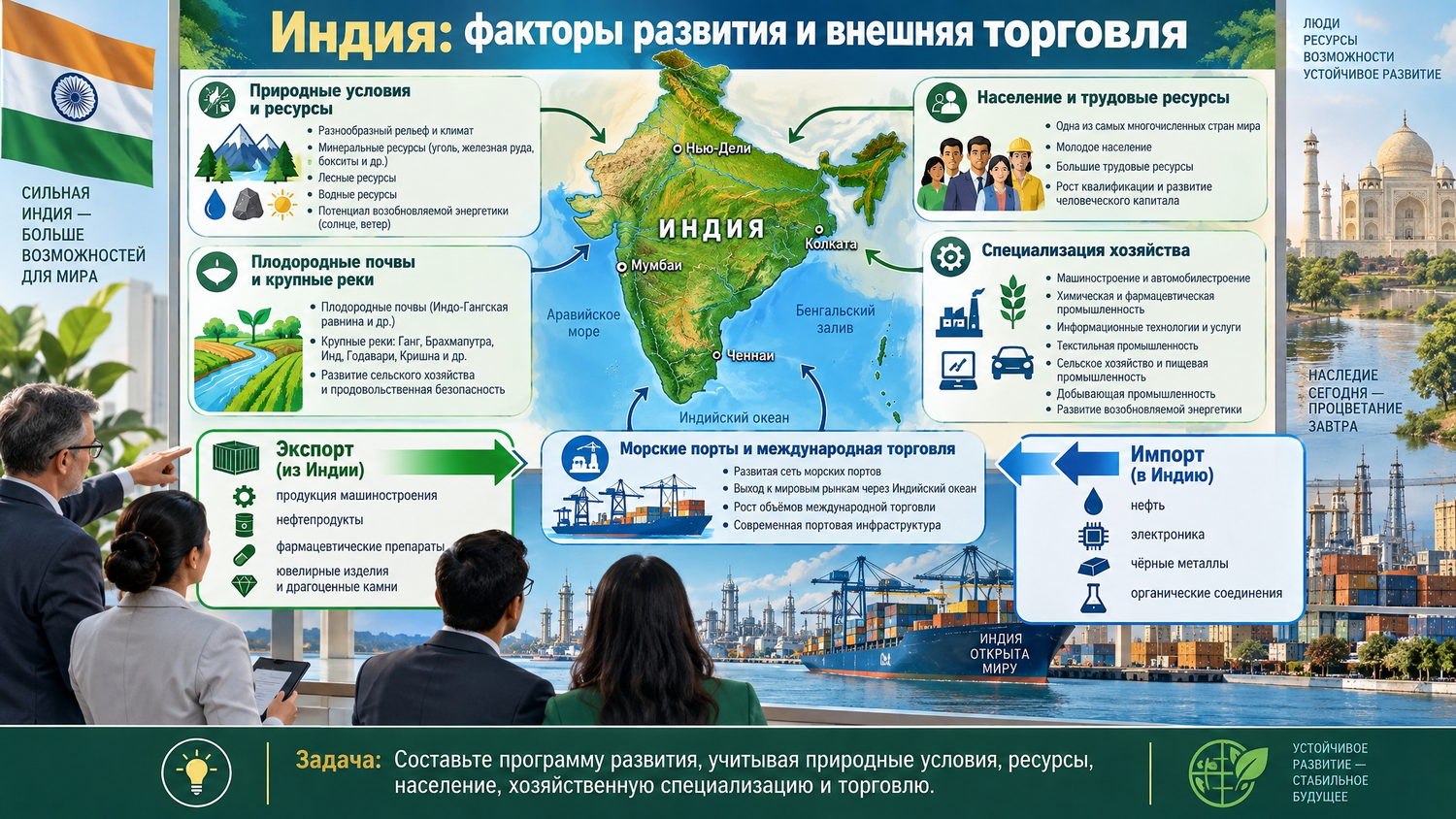 Индия: как обеспечить экономический рост и устойчивое развитие