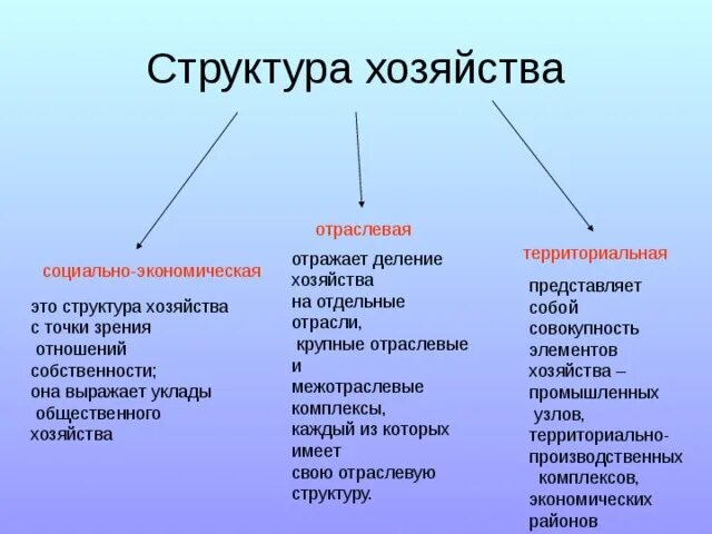 География 9 класс: состав хозяйства и структуры