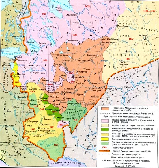 Освоение территории России в XI–XVI веках