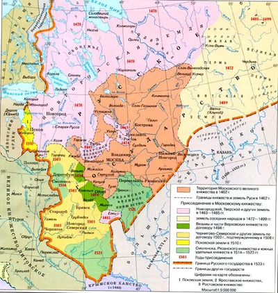 Освоение территории России в XI–XVI веках