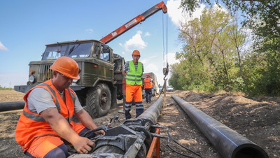 Ремонт аварийного участка водопровода в селе Сенгилеевском закончат в августе
