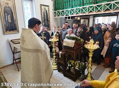 Праздник Крещения Господня в храме святого преподобного Сергия Радонежского города Михайловска