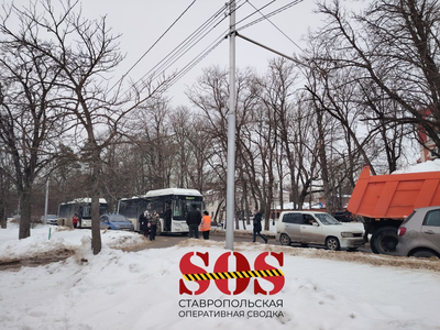 В Ставрополе на проспекте Карла Маркса произошло массовое ДТП
