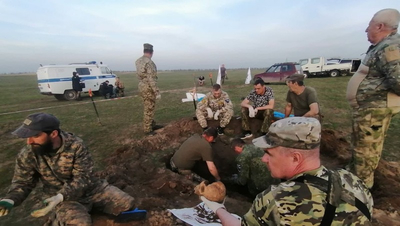 Останки шести красноармейцев нашли во время съёмок в Степновском округе