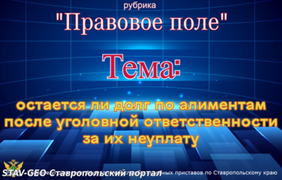 Главный судебный пристав Ставропольского края рассказал о взыскании алиментов
