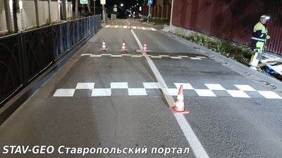 В Ставрополе обновили около 70 тысяч квадратных метров дорожной разметки