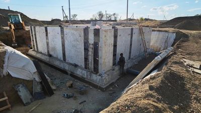 В селе Апанасенковского округа продолжается реконструкция очистных сооружений