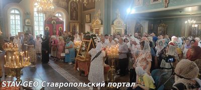 Репортаж с празднования престольного праздника храма святого Великомученика и Целителя Пантелеимона г. Ставрополя