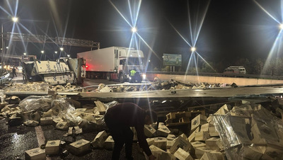 Фура с вином перевернулась на Ставрополье