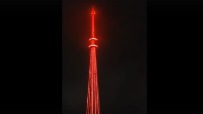 В Астрахани обновили подсветку символа города — телебашни