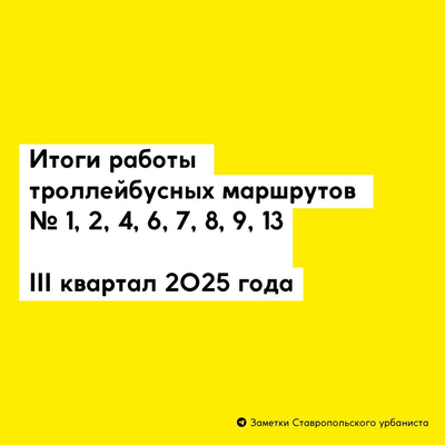 Троллейбусные маршруты - итоги работы в III квартале