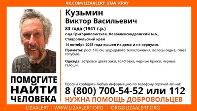 На Ставрополье продолжаются поиски пропавшего 83-летнего пенсионера