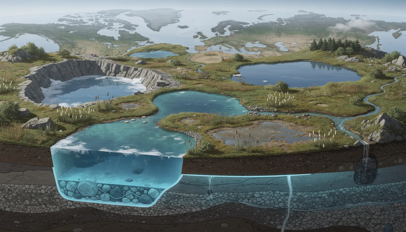 География 8 класс: Крупнейшие озёра России, их происхождение, болота, подземные воды