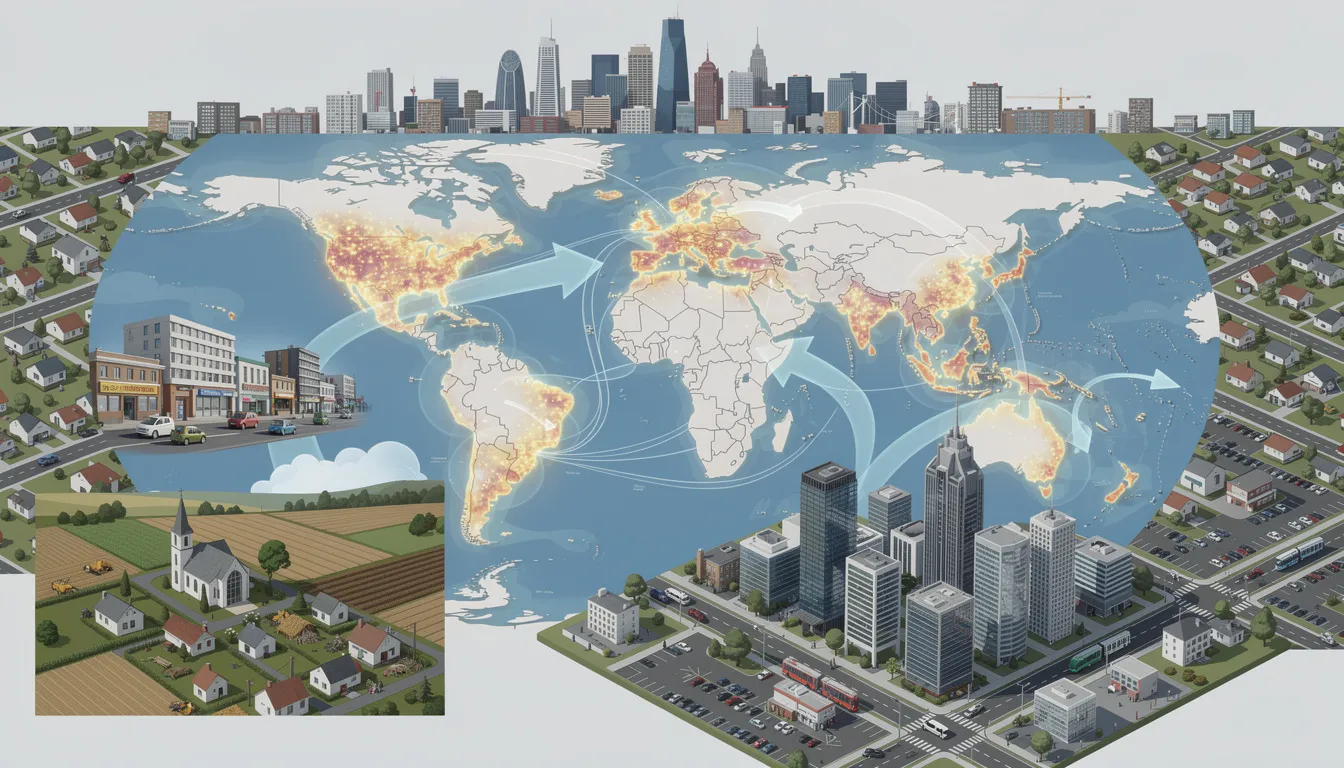 Типы и формы расселения населения. Урбанизация, агломерации и мегалополисы