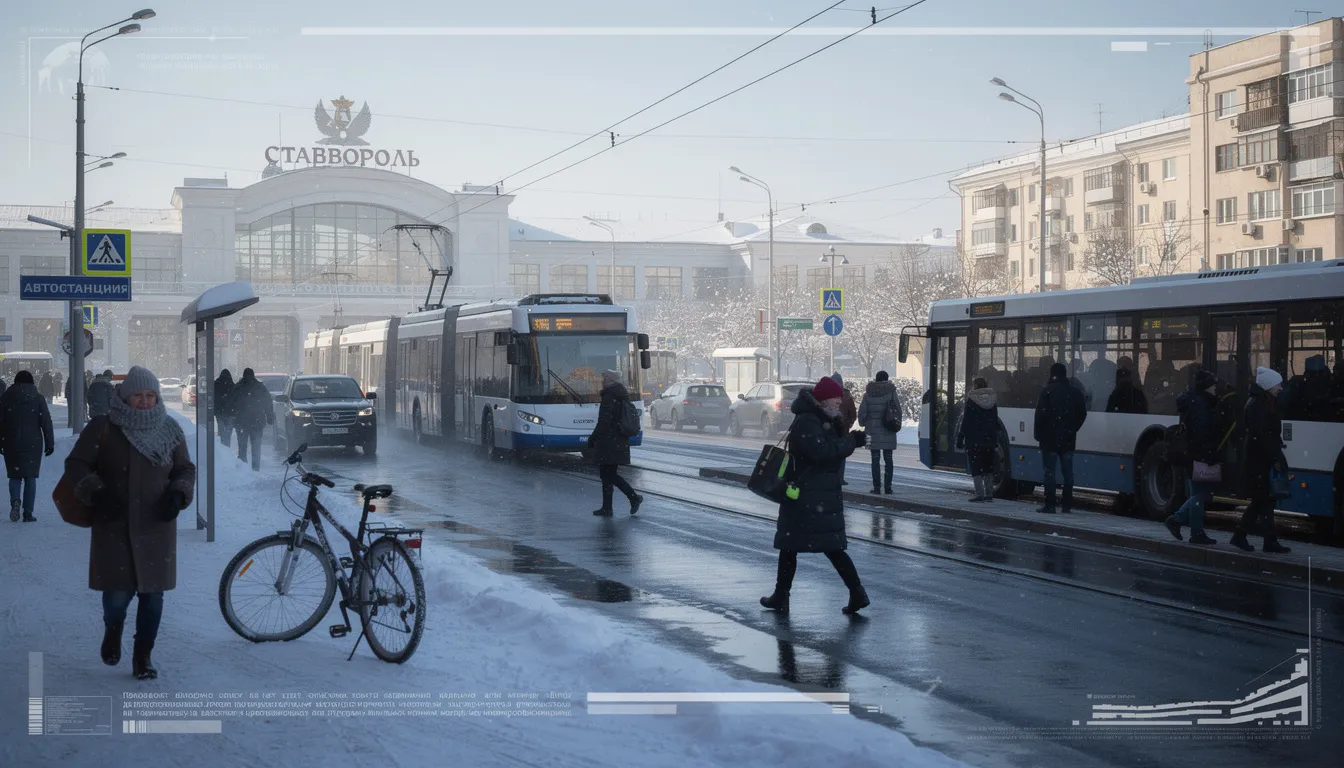 Новости транспорта в Ставрополе: снег, ДТП и изменения маршрутов 26 января 2026