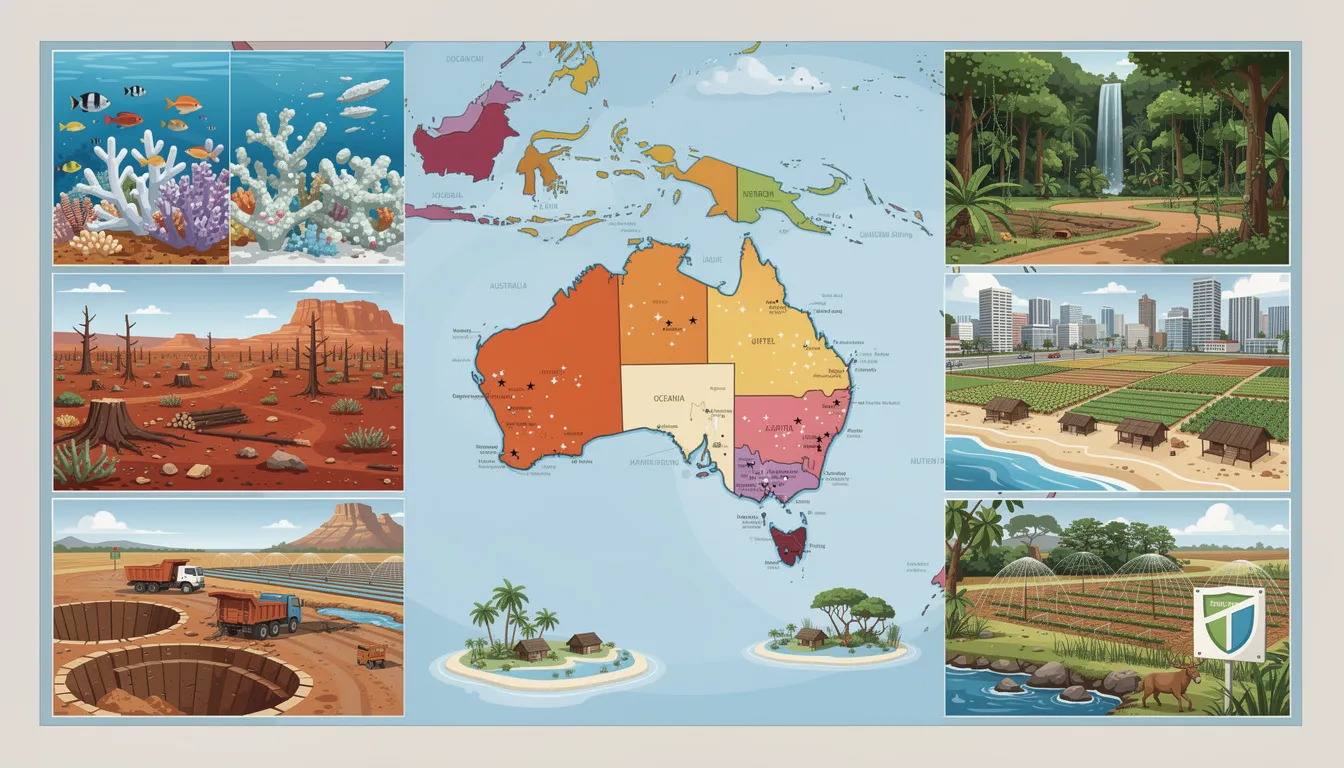 География 7 класс: Австралия и Океания. Население, политическая карта, изменения природы