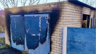 Гараж и машина сгорели в Михайловске в ночь с 16 на 17 февраля