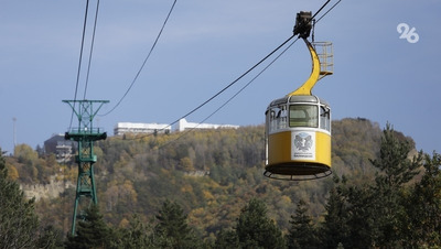 Из-за сильного ветра закрыли канатную дорогу в парке Кисловодска