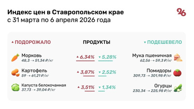 Морковь, картофель и капуста подорожали на Ставрополье за первую неделю апреля