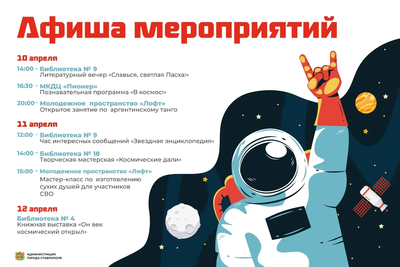 День космонавтики в Ставрополе: афиша мероприятий.