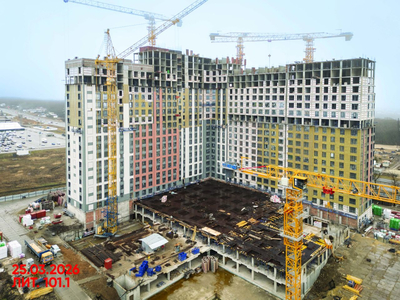 Ход строительства ЖК «Первый» апрель 2026