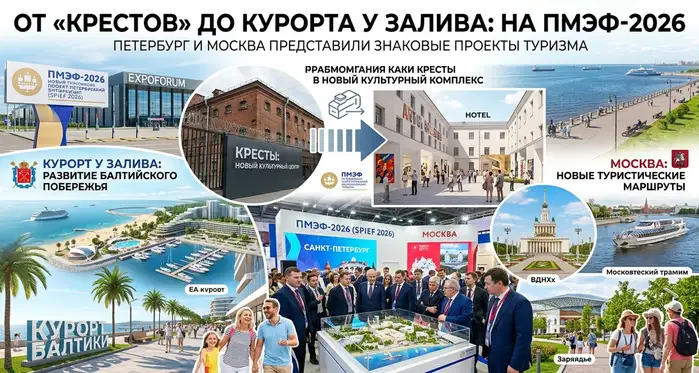 ПМЭФ-2026: Москва и Петербург презентовали турпроекты и транспорт