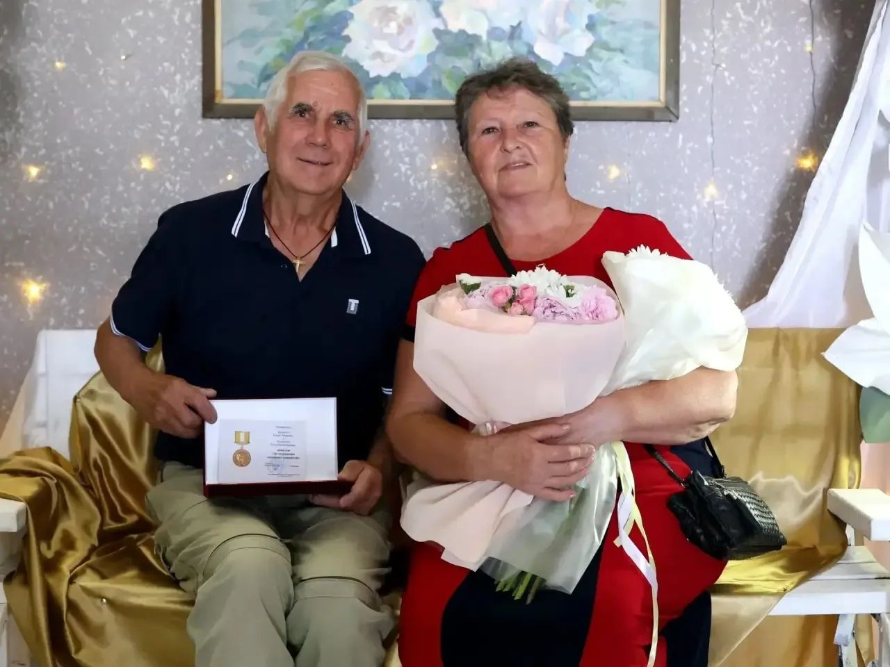 Супругам Козлитиным из Труновского округа была вручена медаль «За сохранение семейных ценностей»