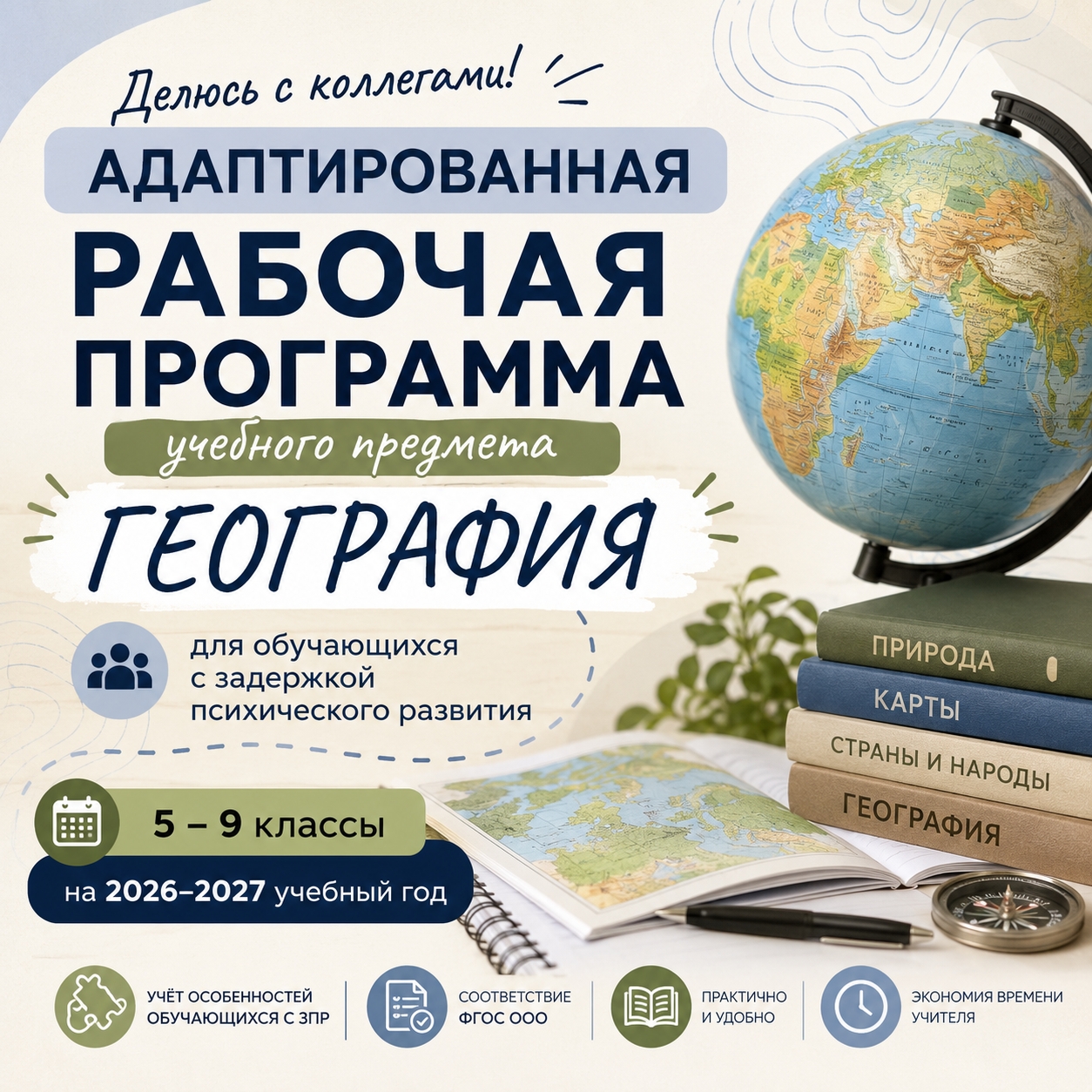 Рабочая программа по географии для ЗПР (5–9 классы) на 2026–2027 г.
