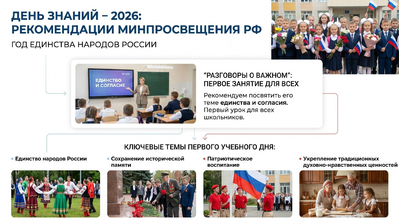 День знаний — 2026: рекомендации Минпросвещения для школ по всей России