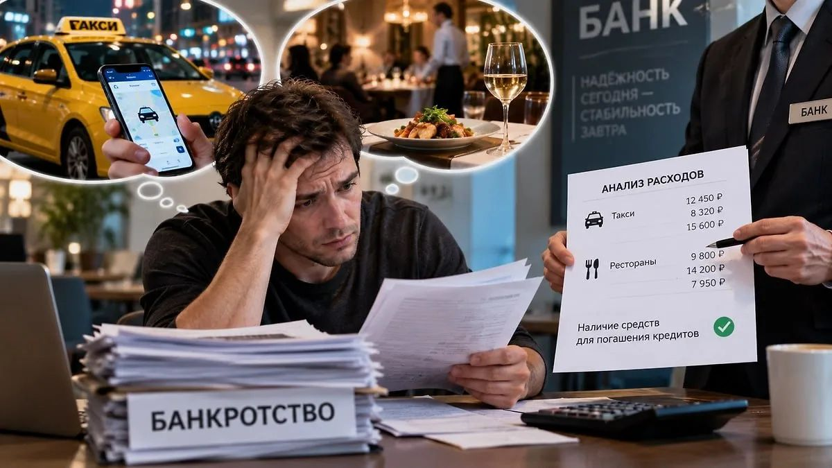 Петербуржцам: банки проверяют траты, такси и доставку при банкротстве