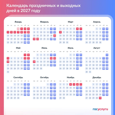 Перенос выходных в 2027 году: постановление РФ №1187 (Москва)