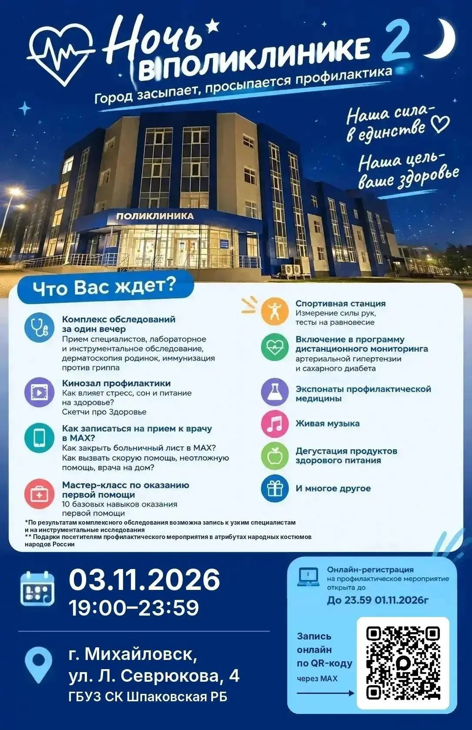 Ночь в поликлинике в Шпаковском округе: профилактика и помощь населению