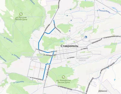 Маршрут троллейбуса 6 Мемориал Танк Улица 45-я Параллель