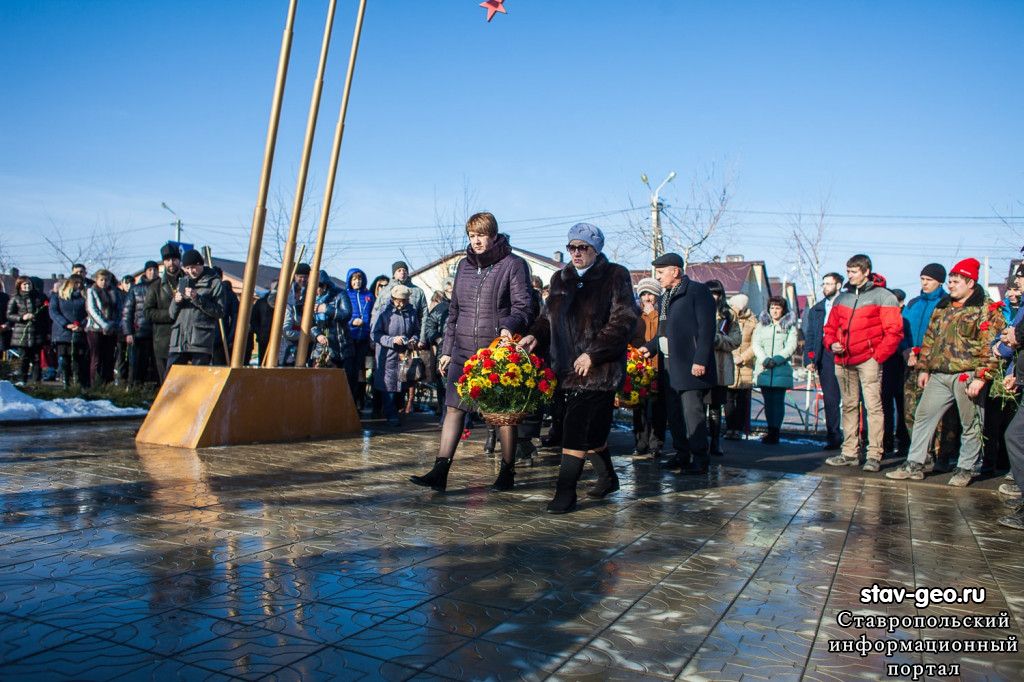 В жилом районе Гармония почтили память освободителей Ставрополья