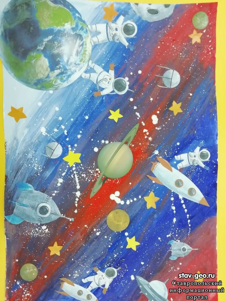 Дети младшей группы №12 знакомились с космосом и выполнили коллективную работу.
